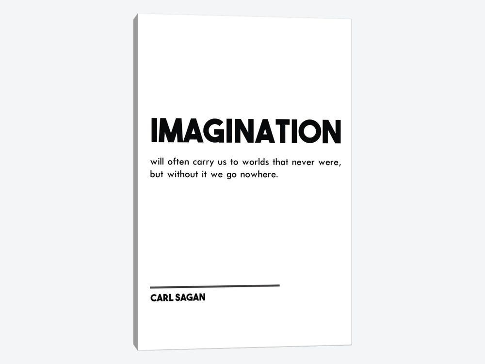Imagination - Carl Sagan Quote by Nordic Print Studio 1-piece Canvas Art Print