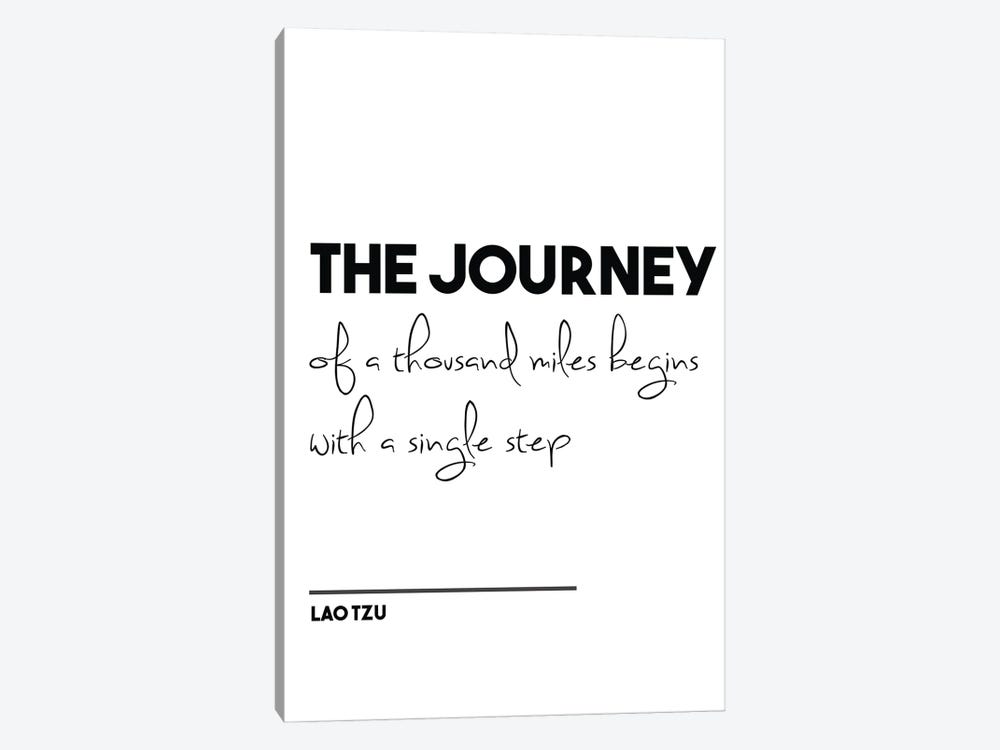 The Journey - Lao Tzu Quote by Nordic Print Studio 1-piece Canvas Print