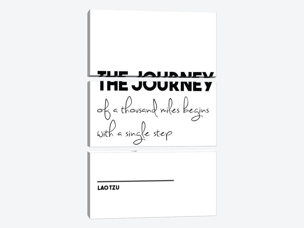 The Journey - Lao Tzu Quote by Nordic Print Studio 3-piece Art Print