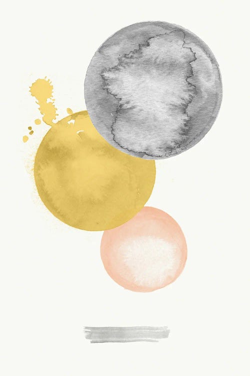 Abstract Circle Shapes Watercolor by Nordic Print Studio wall art