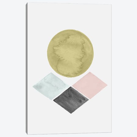 Abstract Geometric Watercolor Canvas Print #NPS68} by Nordic Print Studio Canvas Artwork