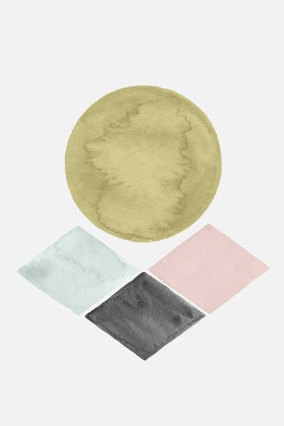 Shape Up: Abstract Geometric Watercolor by Nordic Print Studio