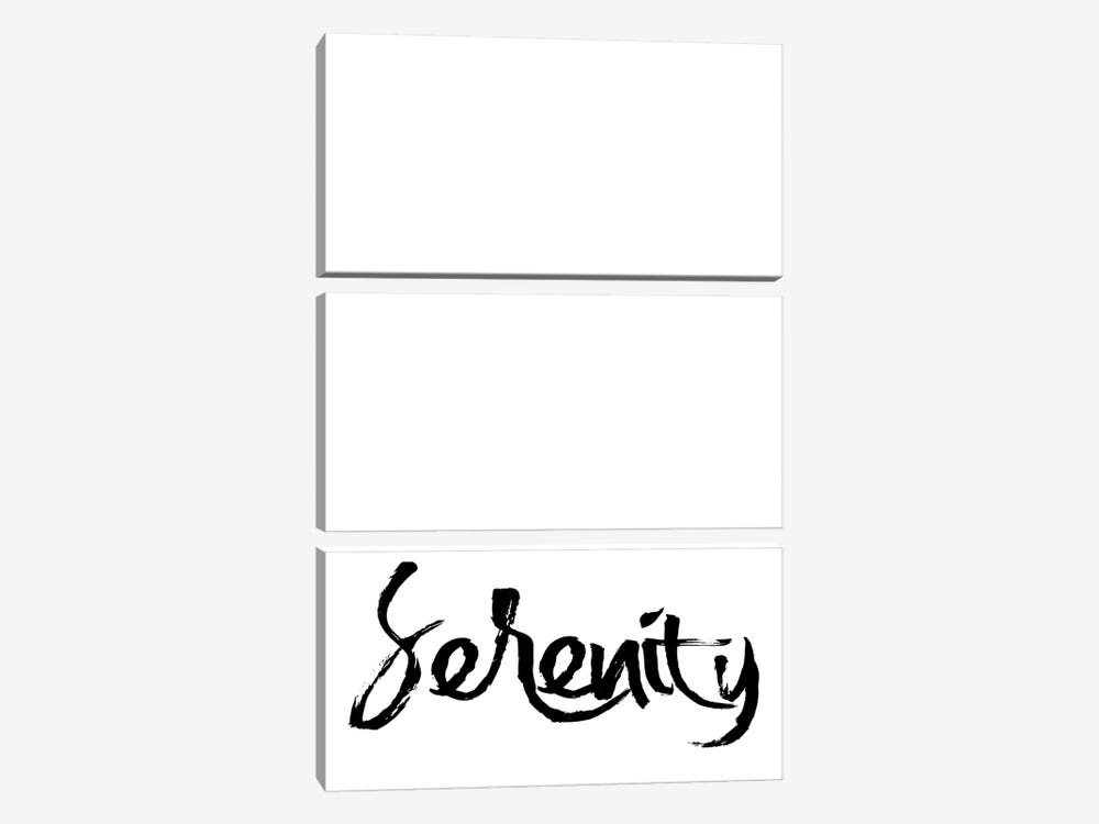 Serenity Inspirational Minimalist Calligraphy by Nordic Print Studio 3-piece Canvas Wall Art
