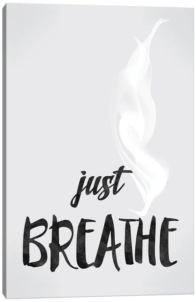Just Breathe - Inspirational Canvas Art Print - Nordic Print Studio