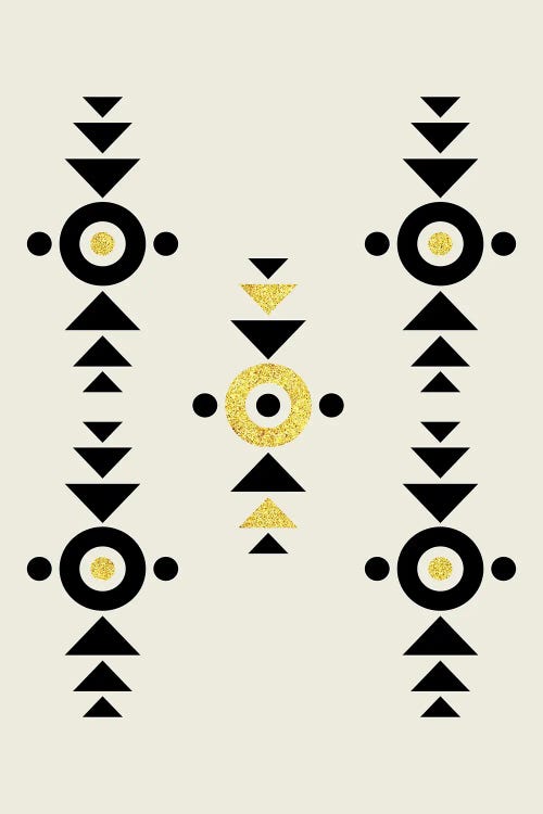 Abstract Tribal Gold And Black I