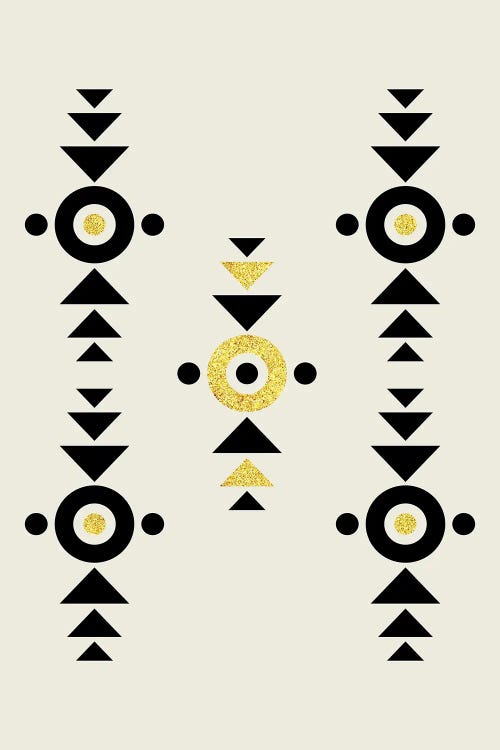 Abstract Tribal I Gold And Black