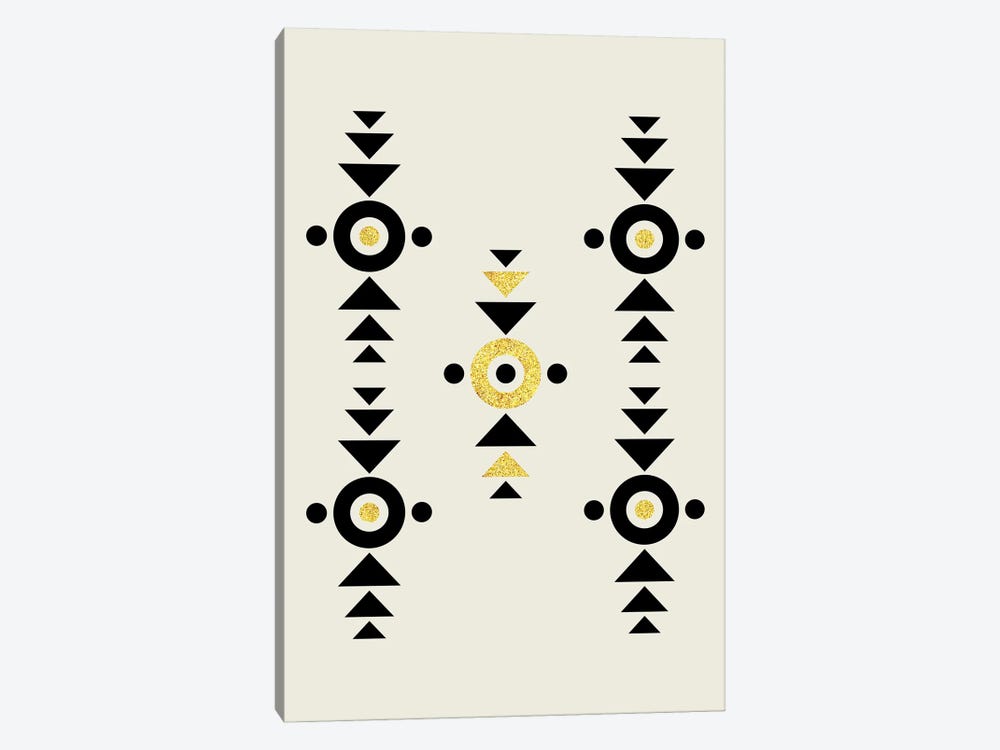 Abstract Tribal Gold And Black I by Nordic Print Studio 1-piece Art Print