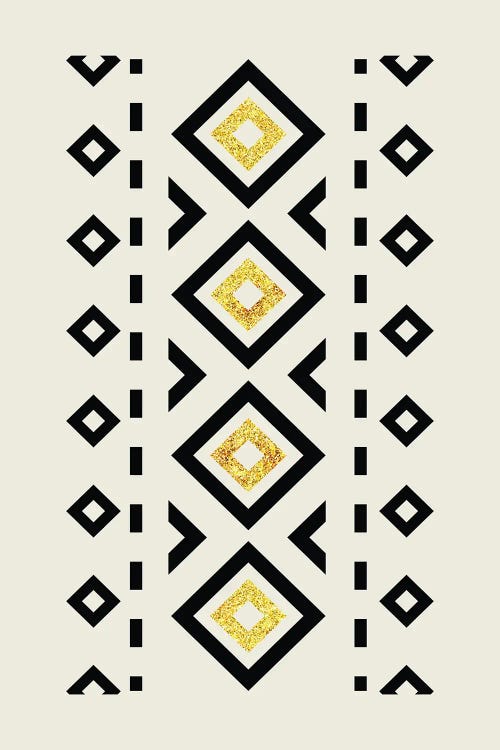 Abstract Tribal Gold And Black II