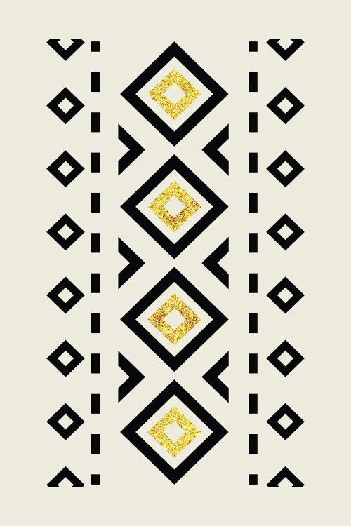 Abstract Tribal II Gold And Black