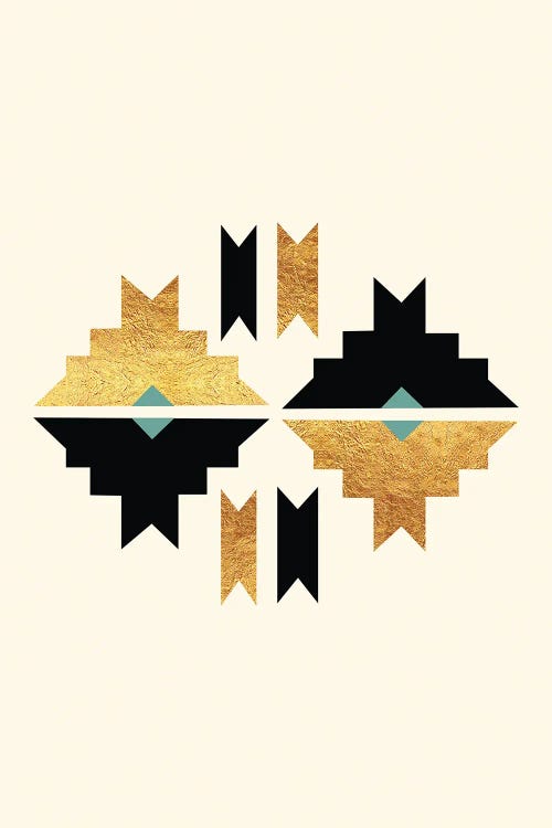 Abstract Tribal III Gold And Black