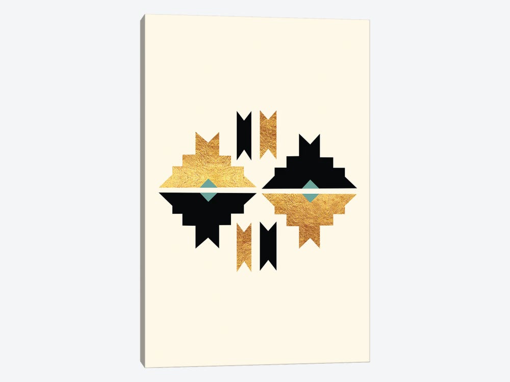 Abstract Tribal Gold And Black III by Nordic Print Studio 1-piece Art Print