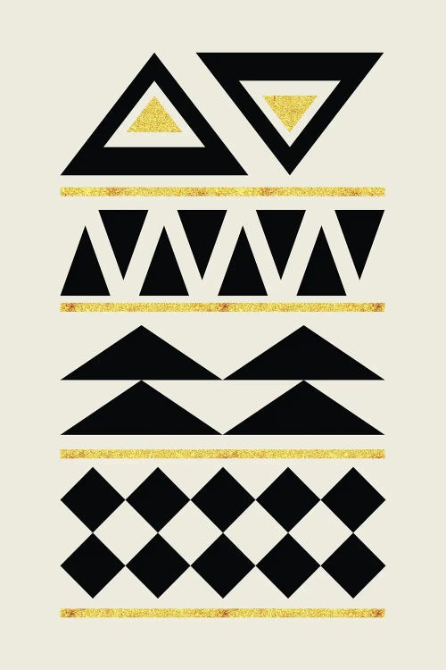 Abstract Tribal IV Gold And Black