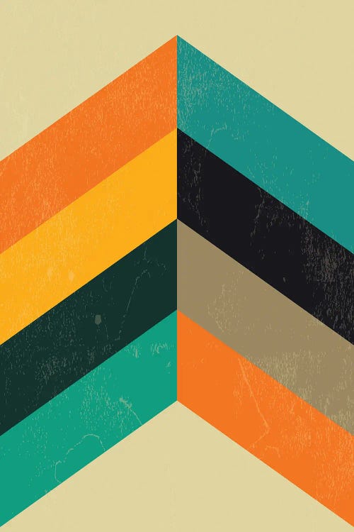 Mid Century Chevron Print by Nordic Print Studio wall art