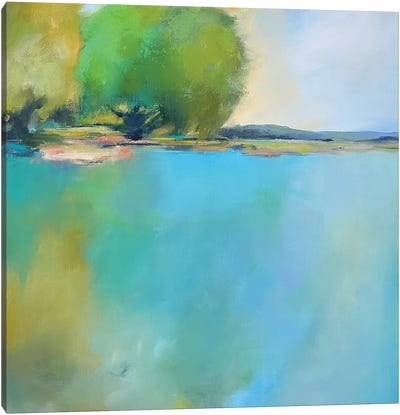 A Silent Pact With Water Canvas Art Print - Abstract Landscapes Art
