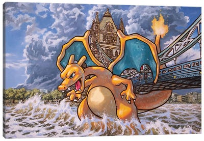 Stormy Weather Canvas Art Print - Pokémon