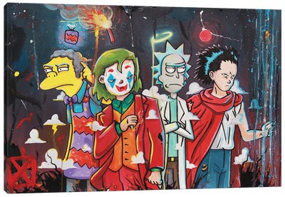 We Are All Clowns Canvas Art Print - The Joker