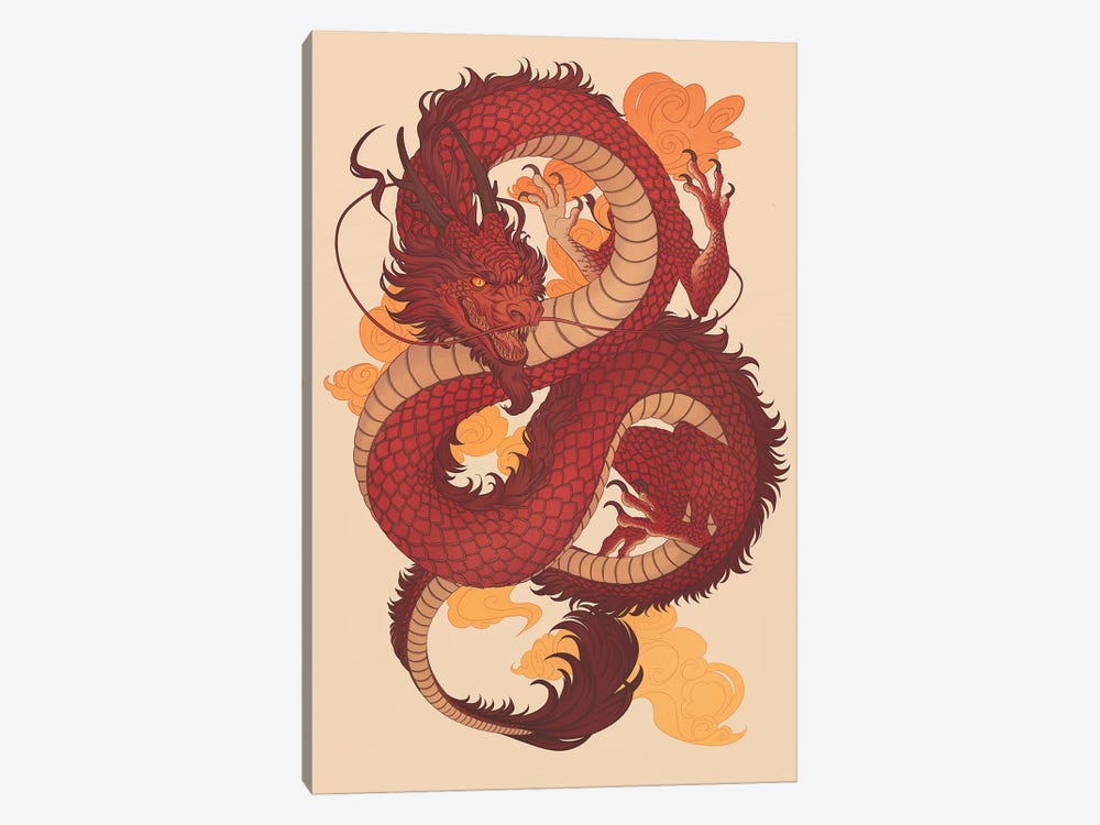 Chinese Dragon by Nora Potwora 1-piece Canvas Wall Art