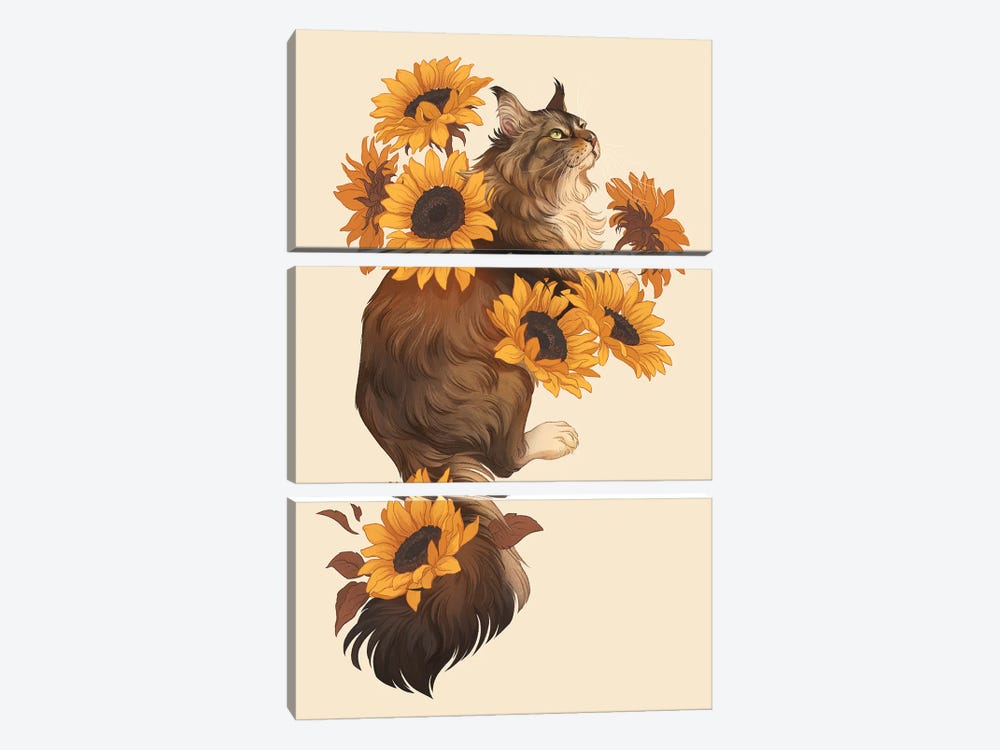 Sunflowers by Nora Potwora 3-piece Art Print