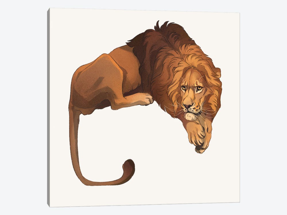 Panthera Leo by Nora Potwora 1-piece Canvas Artwork