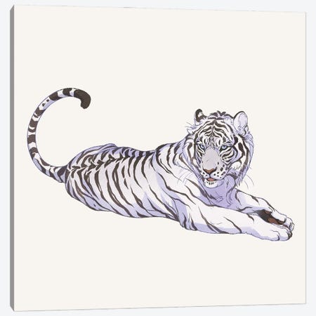 Panthera Tigris Alba Canvas Print #NPW5} by Nora Potwora Canvas Print