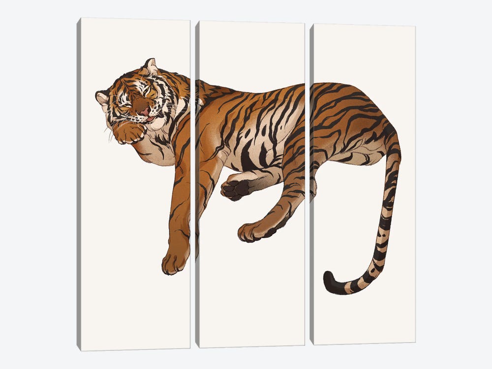Panthera Tigris by Nora Potwora 3-piece Canvas Art Print