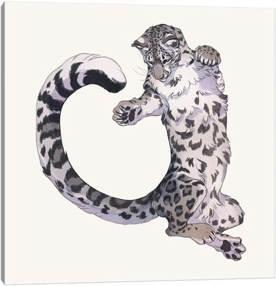 Panthera Uncia Canvas Art Print - Nora Potwora