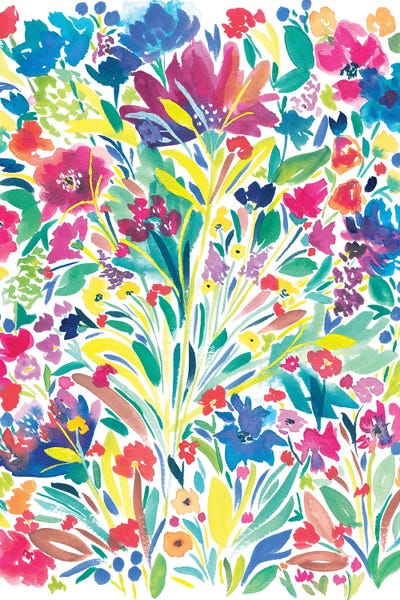 Nida Pathan - Canvas Prints: Dancing Blooms by Nida Pathan
