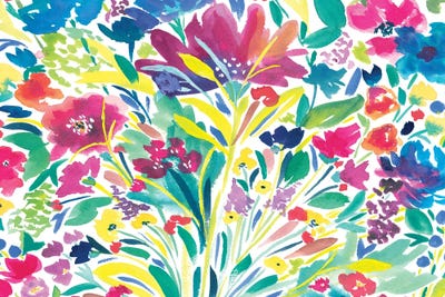 Nida Pathan - Canvas Prints: Dancing Blooms III by Nida Pathan