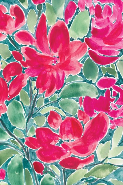 Nida Pathan - Canvas Prints: Mosaic Of Roses II by Nida Pathan