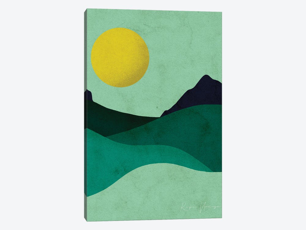 Chartreuse Moon by Reyna Noriega 1-piece Canvas Print