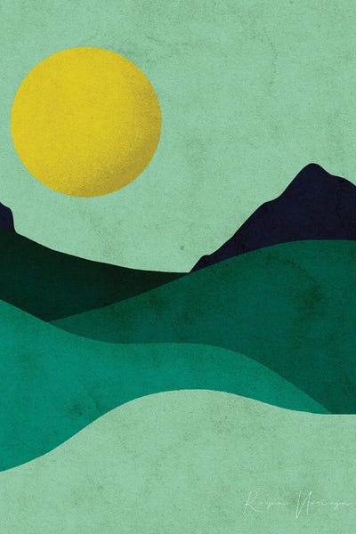 Office: Chartreuse Moon by Reyna Noriega