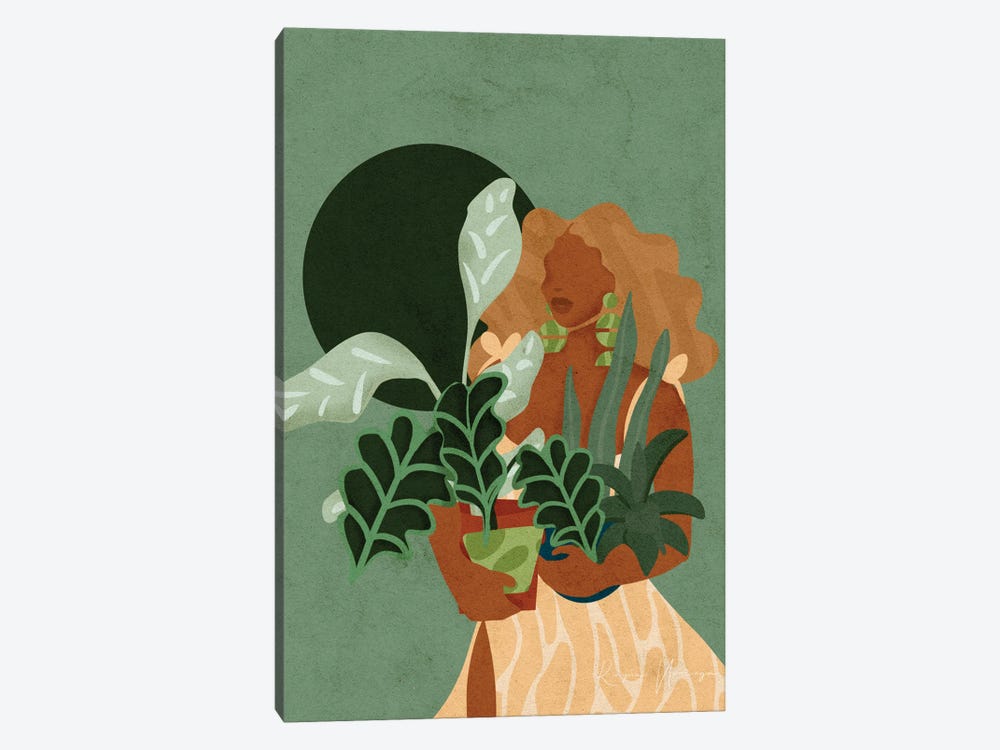 Plant Lady by Reyna Noriega 1-piece Canvas Artwork