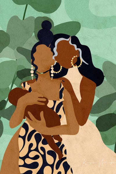 Tropical Living Room: 3 Generations by Reyna Noriega