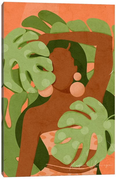Shaded Canvas Art Print - Celery