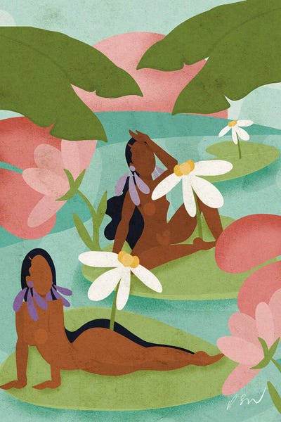 Lotuses: Untitled Artwork 90 by Reyna Noriega
