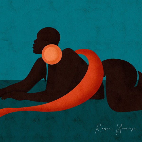 Large Art for Bathroom - Canvas Prints: Zulae by Reyna Noriega