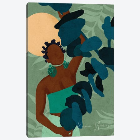 Green Goddess Canvas Print #NRE158} by Reyna Noriega Canvas Print