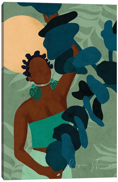 Green Goddess Canvas Art Print - Reyna Noriega