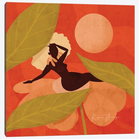Sunbathing Canvas Print #NRE166} by Reyna Noriega Art Print