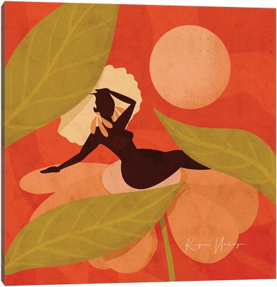 Sunbathing Canvas Art Print - Reyna Noriega