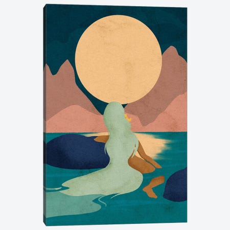 Aquarius Moon Canvas Print #NRE1} by Reyna Noriega Canvas Art Print