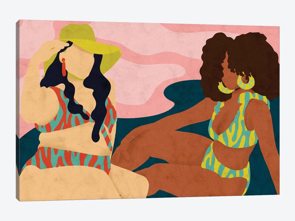 Beach Days by Reyna Noriega 1-piece Canvas Art Print