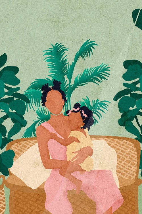 Jodi And Baby by Reyna Noriega wall art