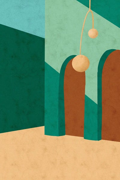 Large Minimalist Art - Canvas Prints: Rua Esmeralda by Reyna Noriega