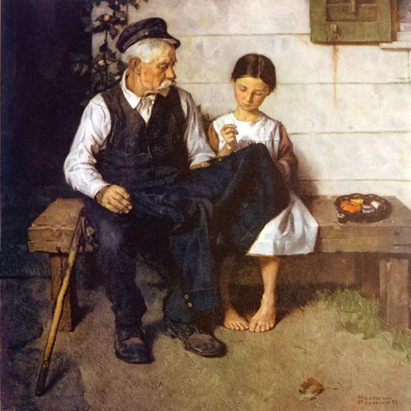 Norman Rockwell: The Lighthouse Keeper's Daughter by Norman Rockwell