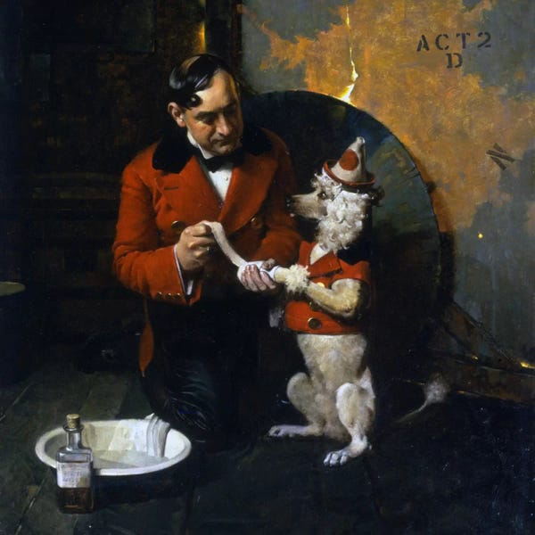 Norman Rockwell: While the Audience Waits by Norman Rockwell