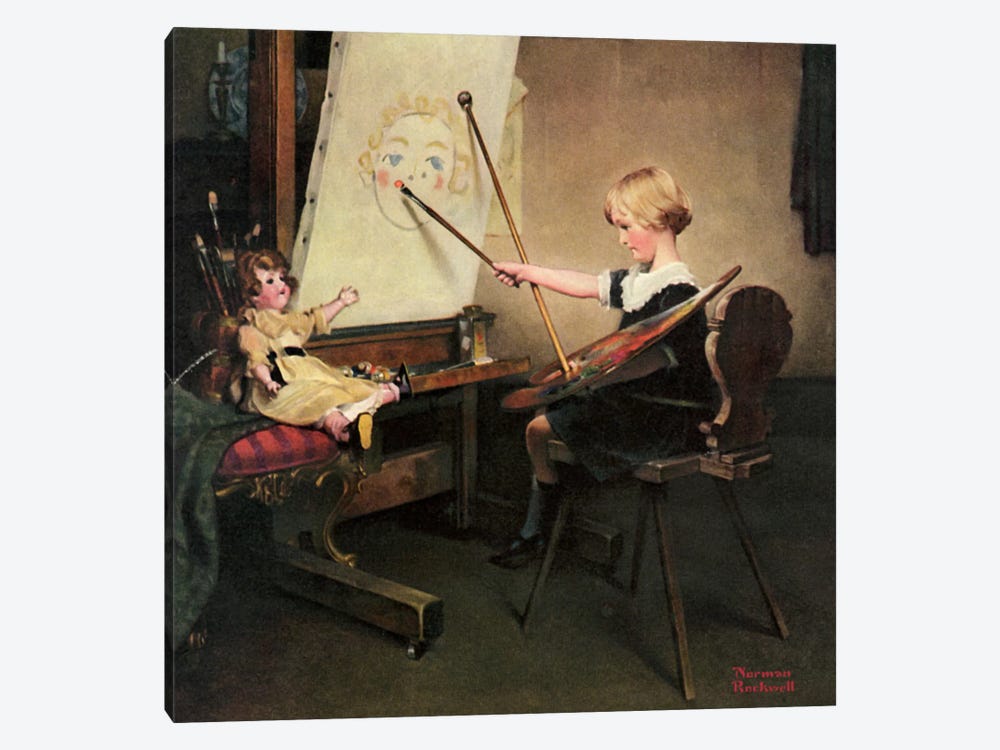 The Artist's Daughter by Norman Rockwell 1-piece Art Print