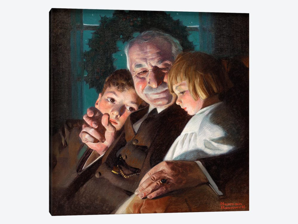 The Story of Christmas by Norman Rockwell 1-piece Art Print