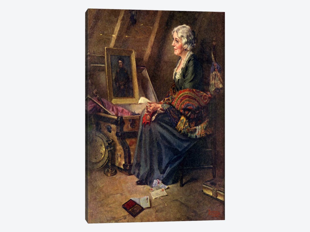 Woman Reading Love Letters in Attic by Norman Rockwell 1-piece Art Print