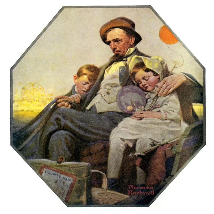 Home from the County Fair by Norman Rockwell wall art
